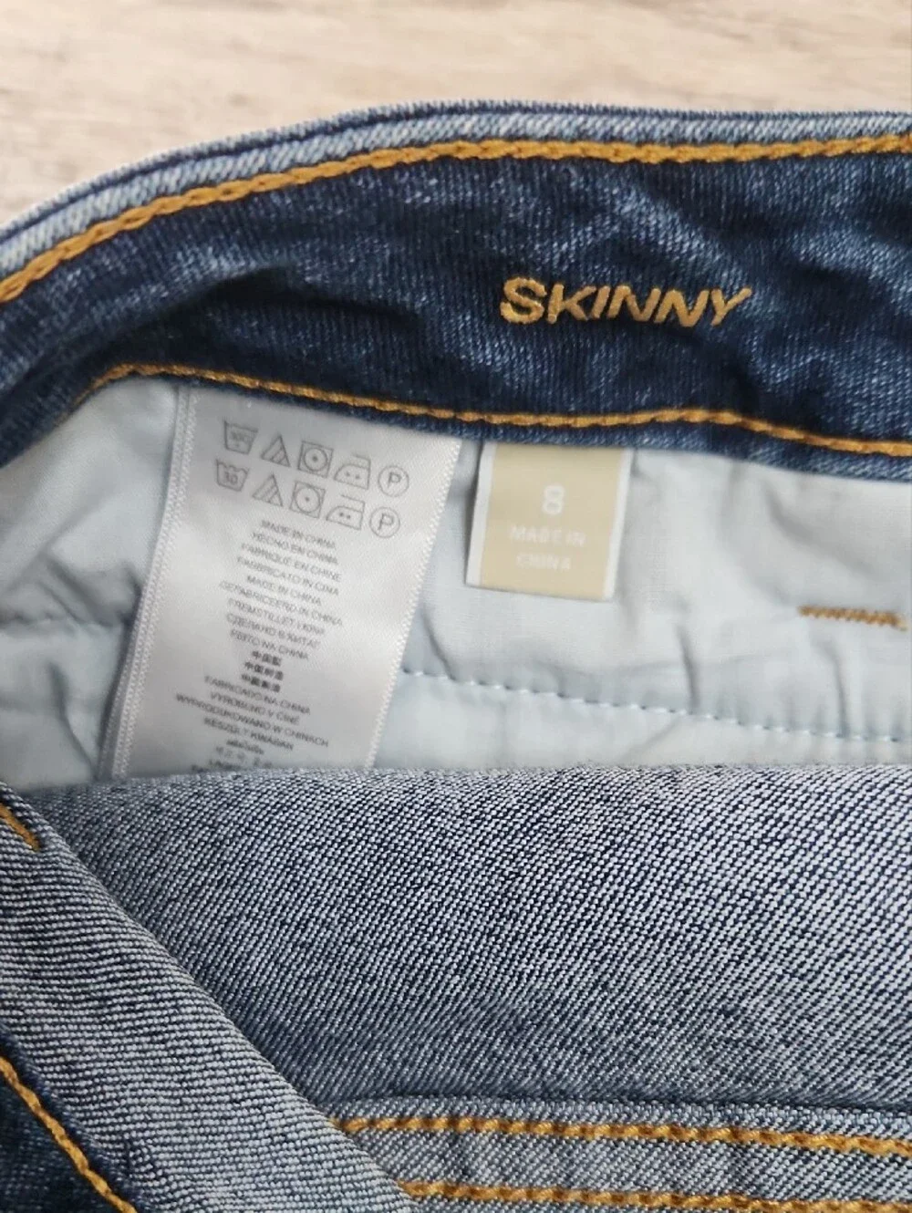 Michael Kors Dark Blue Capri Jeans with Gold Zippers